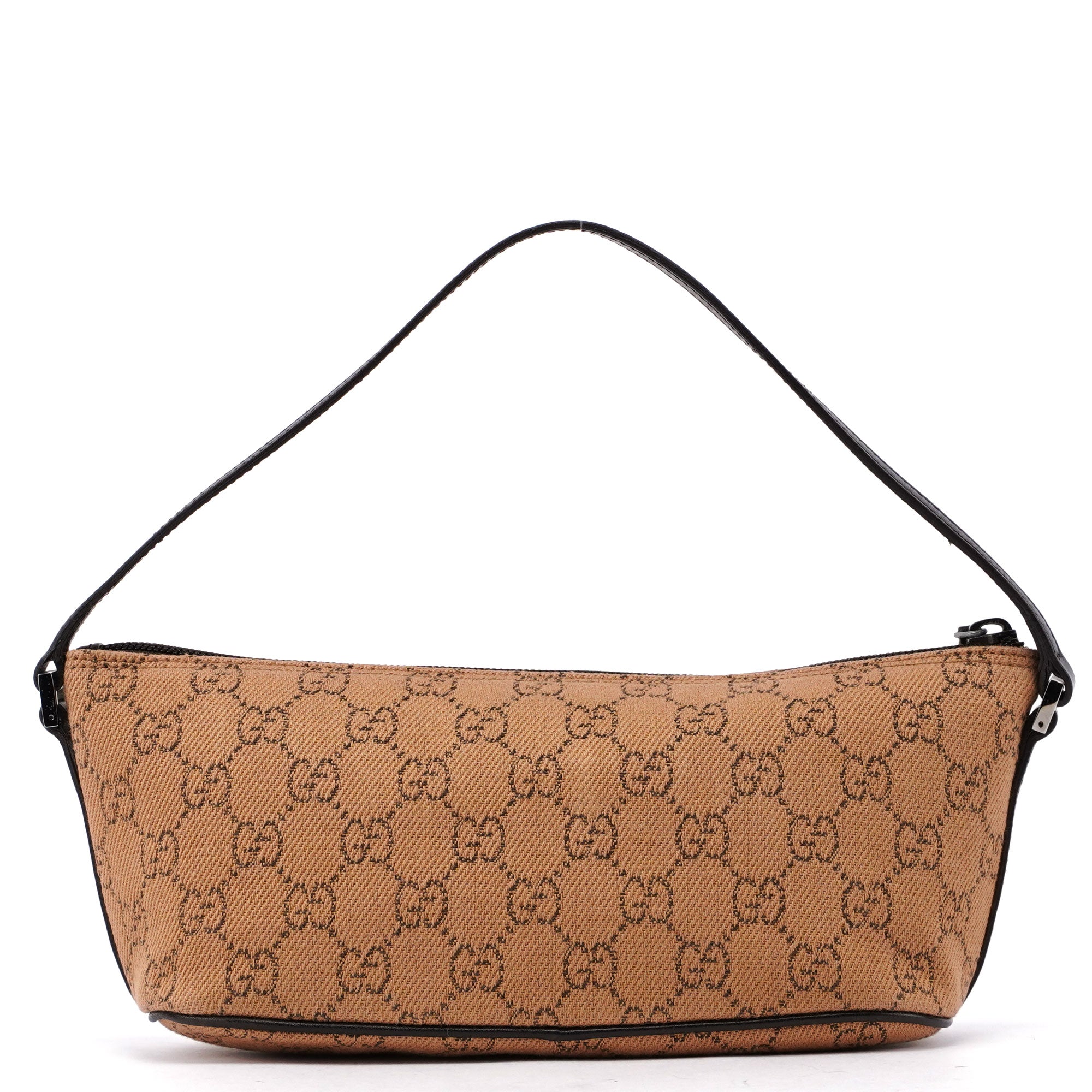 Gucci 07198 Beige Wool GG Boat Pochette