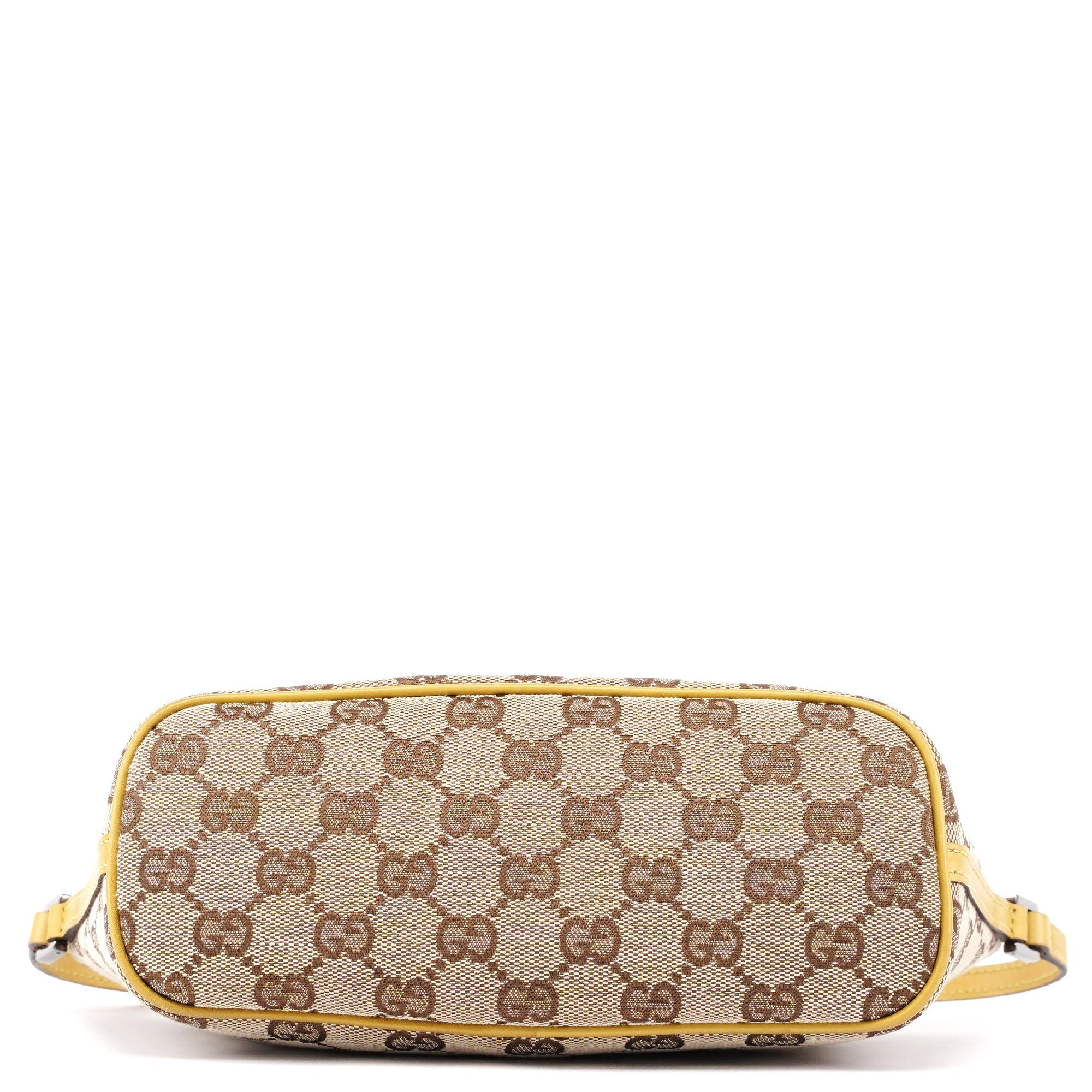 Gucci 07198 Beige Yellow GG Boat Pochette