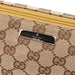 Gucci 07198 Beige Yellow GG Boat Pochette