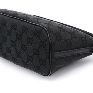 Gucci 07198 Black GG Canvas Boat Pochette