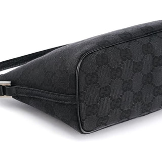 Gucci 07198 Black GG Canvas Boat Pochette
