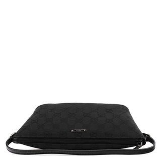 Gucci 07198 Black GG Canvas Boat Pochette
