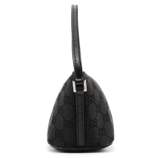Gucci 07198 Black GG Canvas Boat Pochette