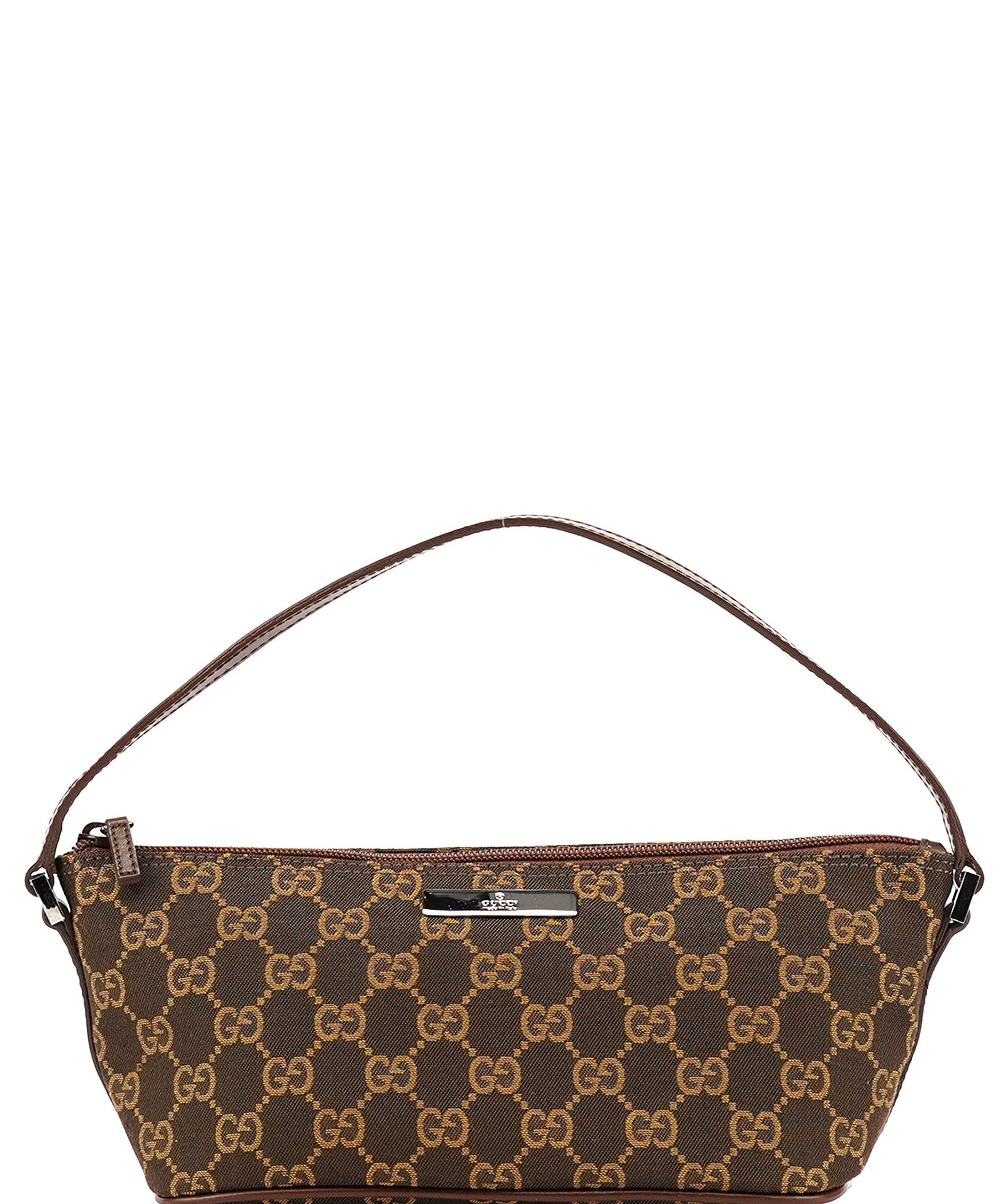 Gucci 07198 Brown GG Boat Pochette