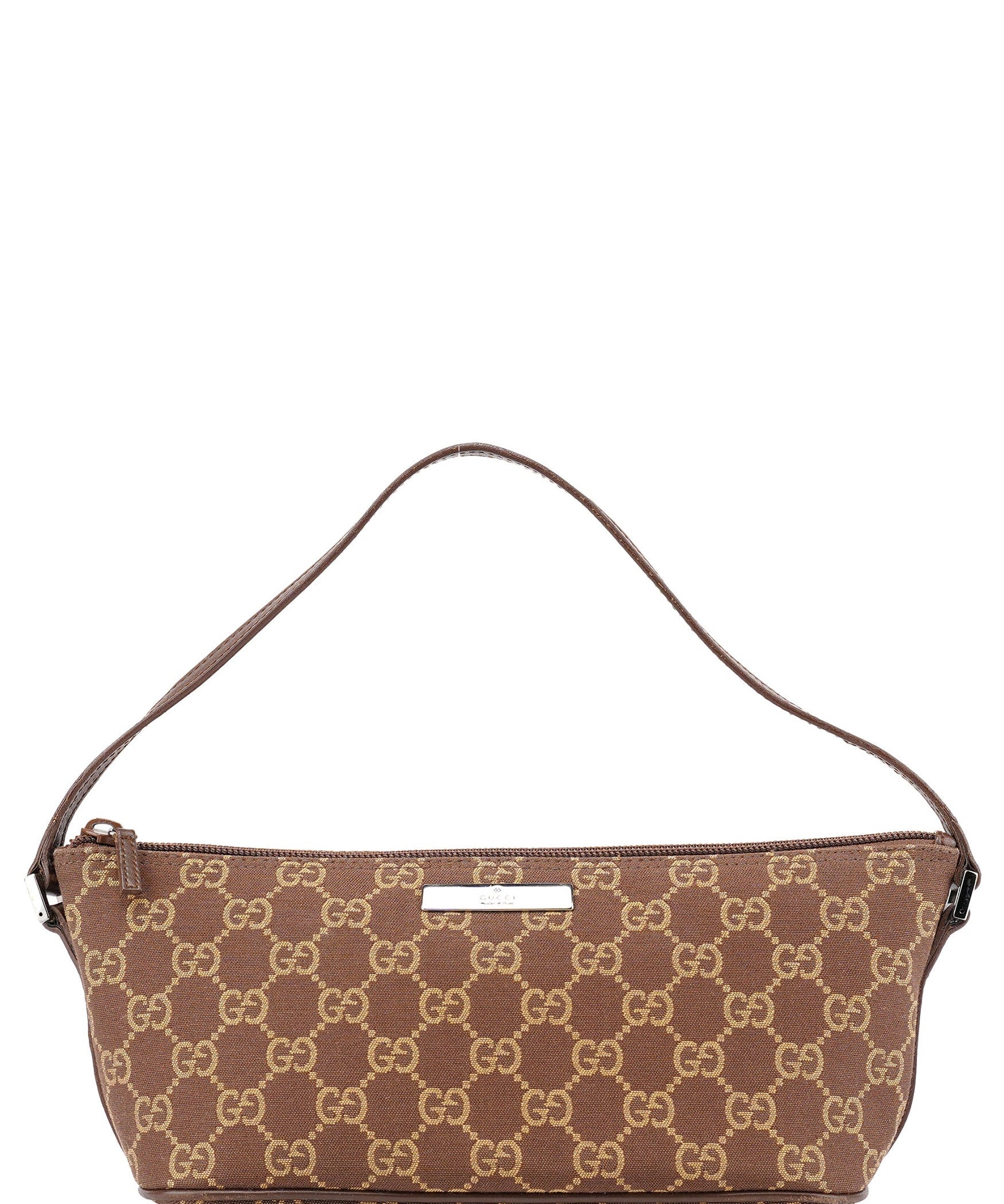 Gucci 07198 Brown GG Boat Pochette