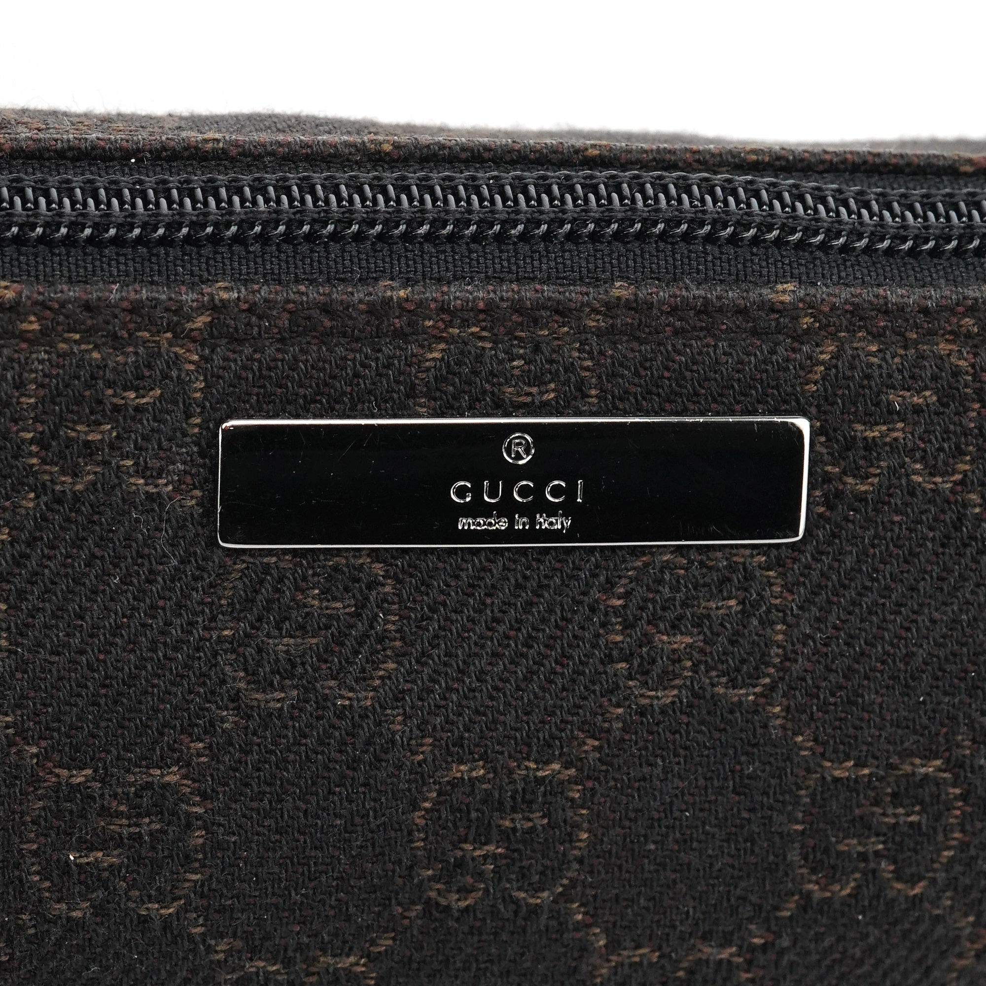 Gucci 07198 Brown GG Boat Pochette