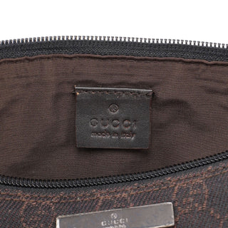 Gucci 07198 Brown Wool GG Boat Pochete