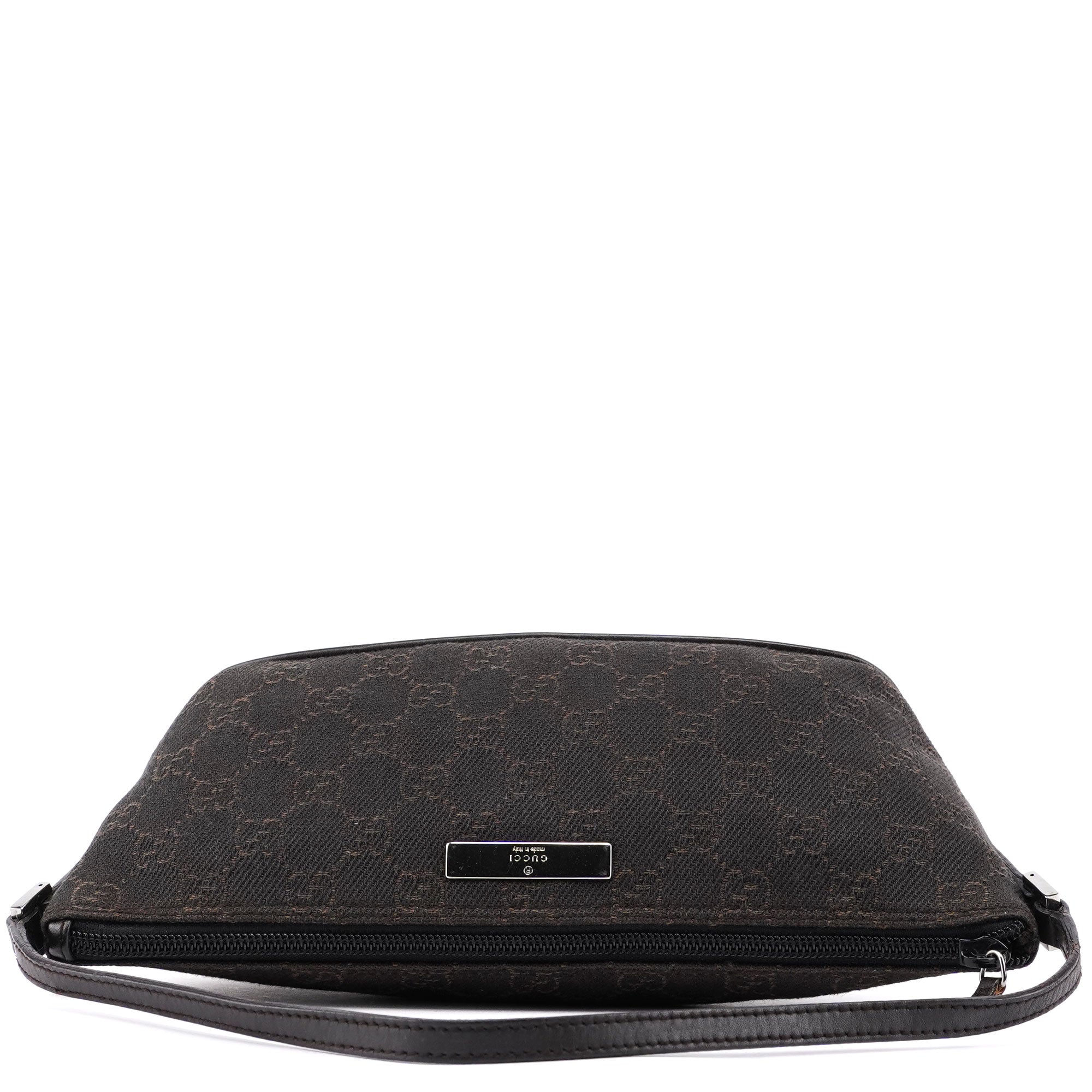 Gucci 07198 Brown Wool GG Boat Pochette