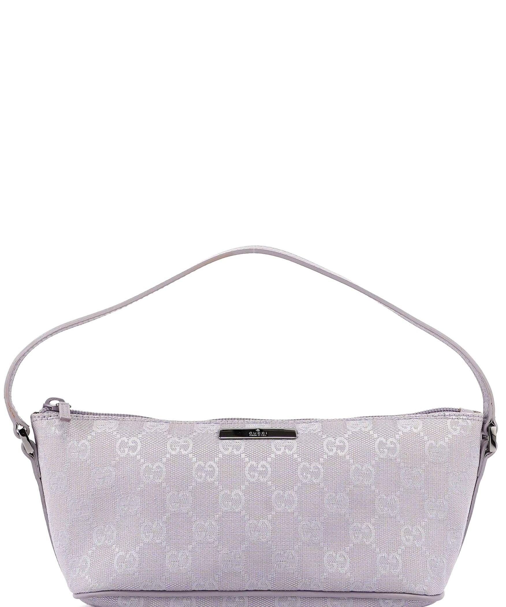 Gucci 07198 Lavender GG Boat Pochette