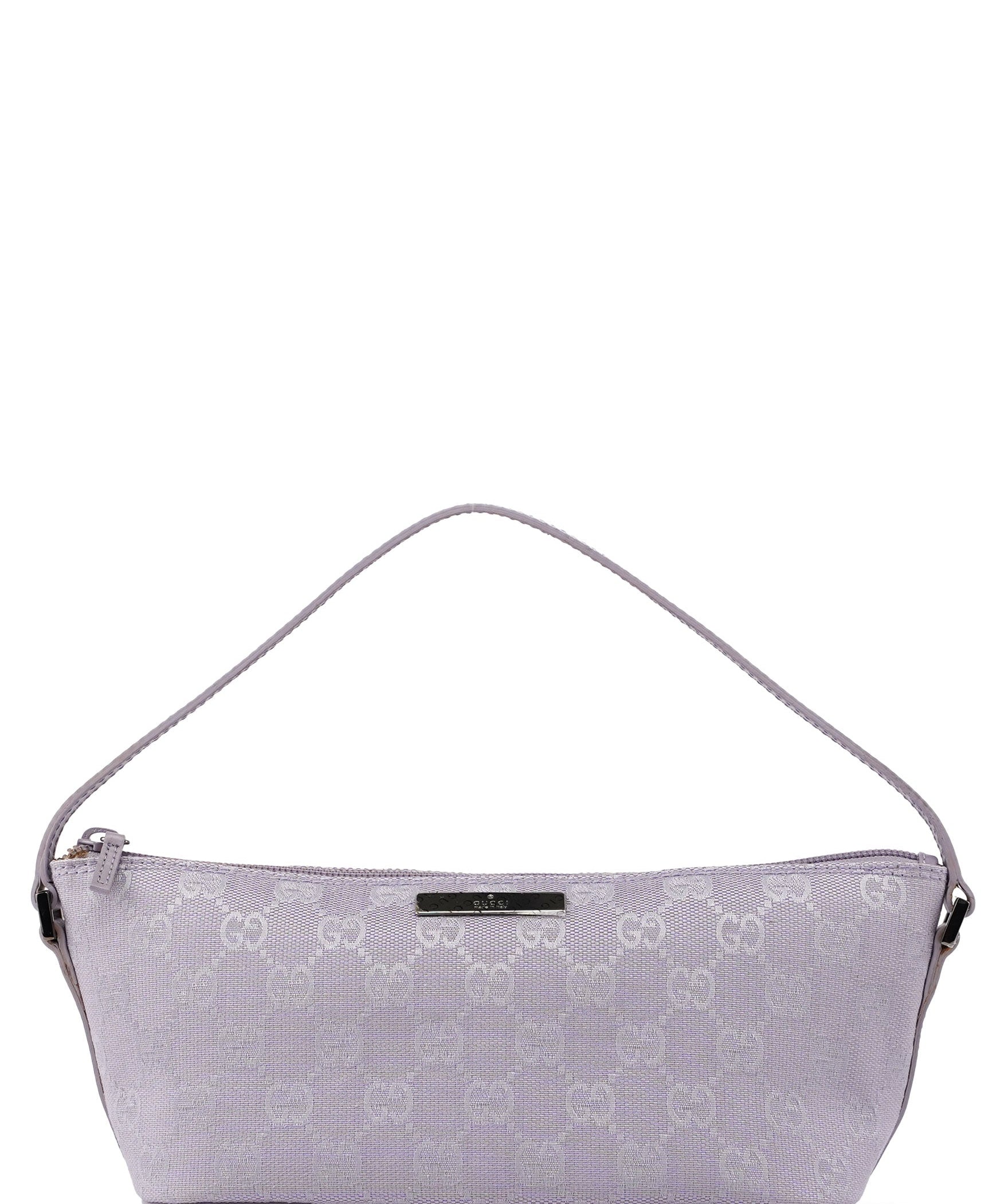 Gucci 07198 Lavender GG Boat Pochette
