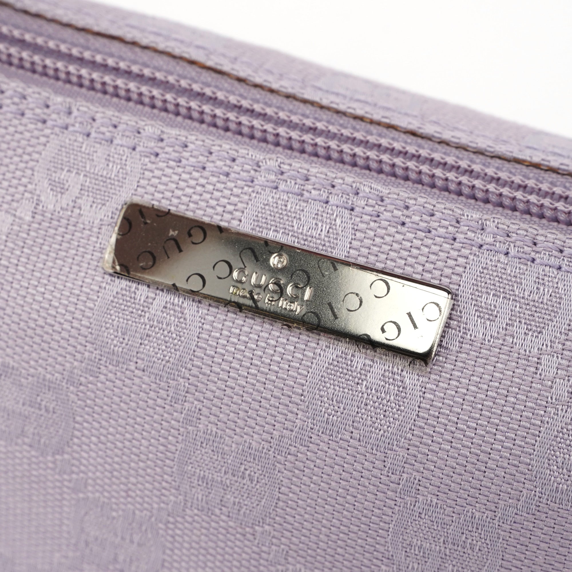 Gucci 07198 Lavender GG Boat Pochette