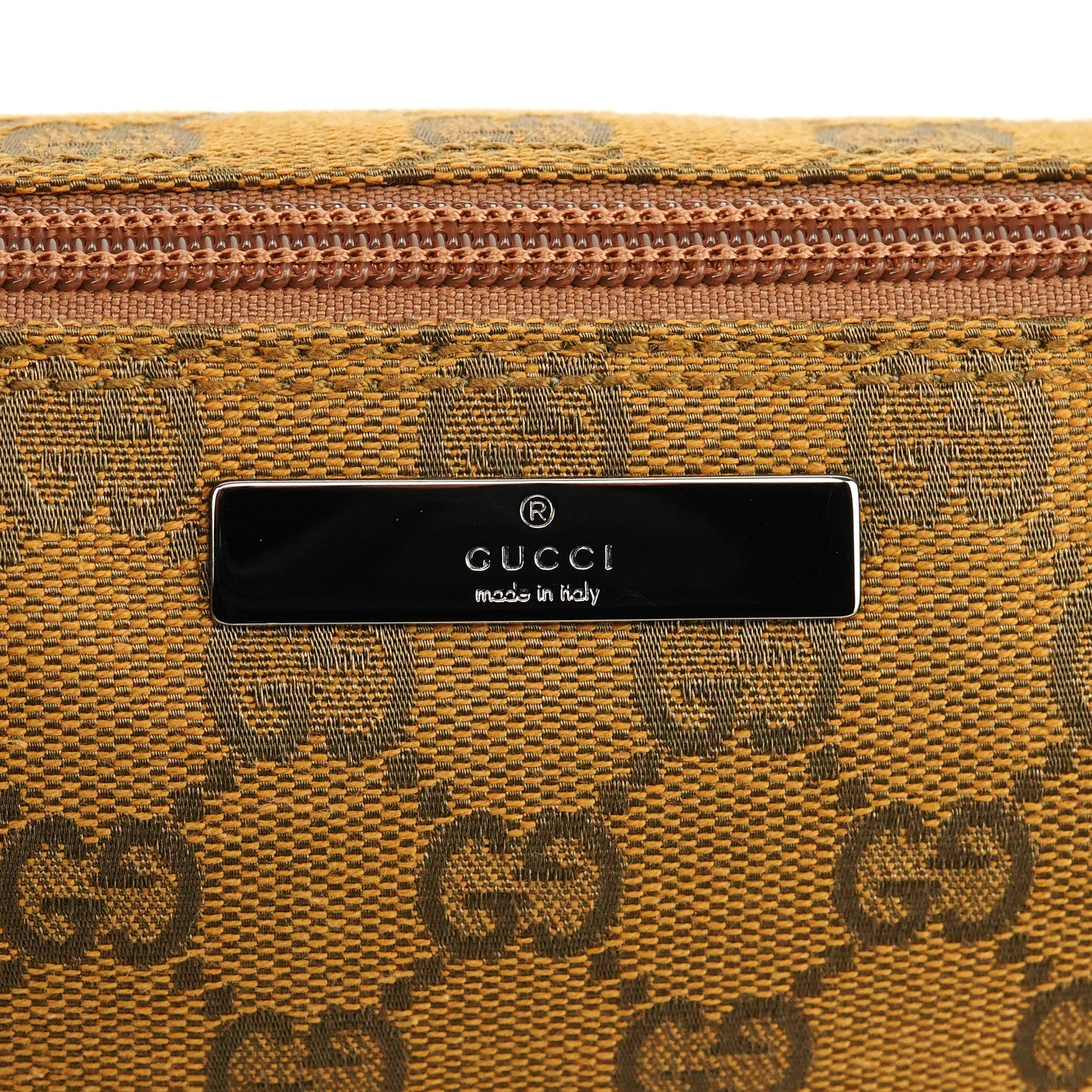 Gucci 07198 Light Brown GG Boat Pochette