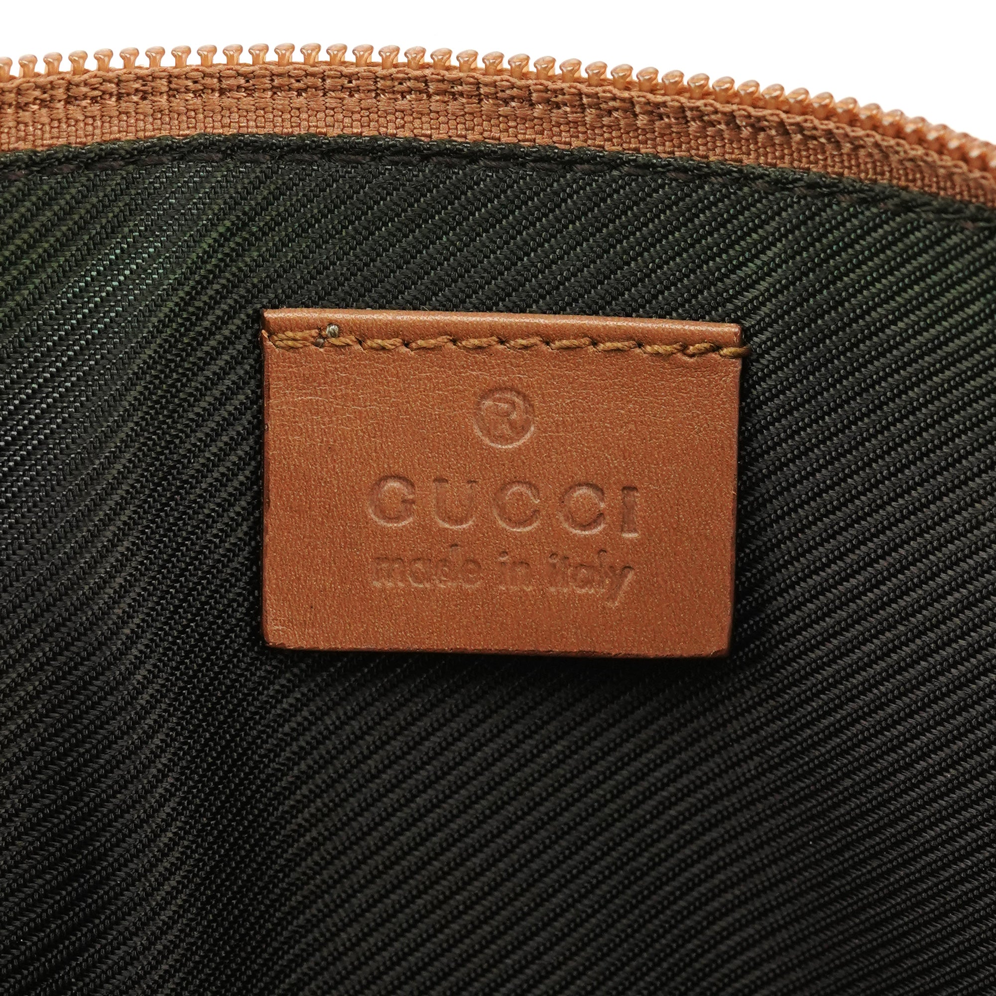 Gucci 07198 Light Brown GG Boat Pochette