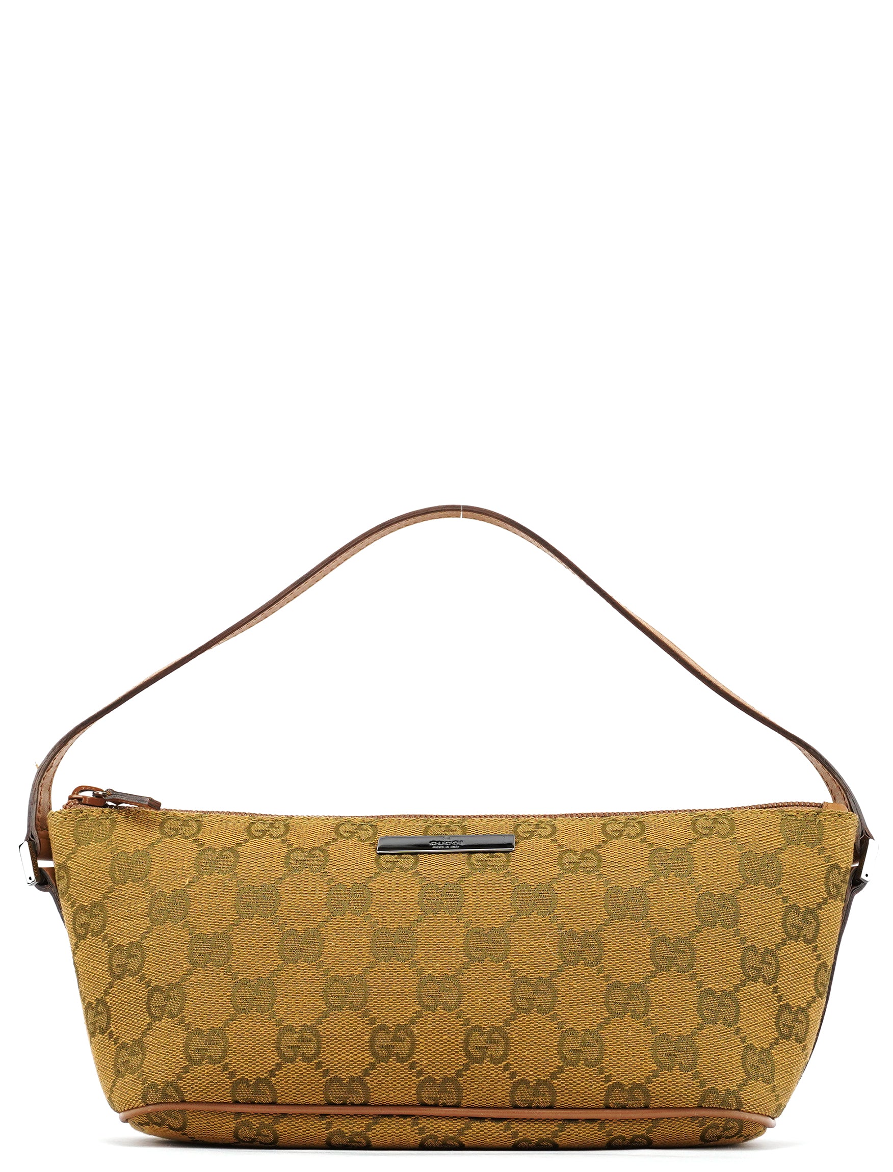 Gucci 07198 Light Brown GG Boat Pochette