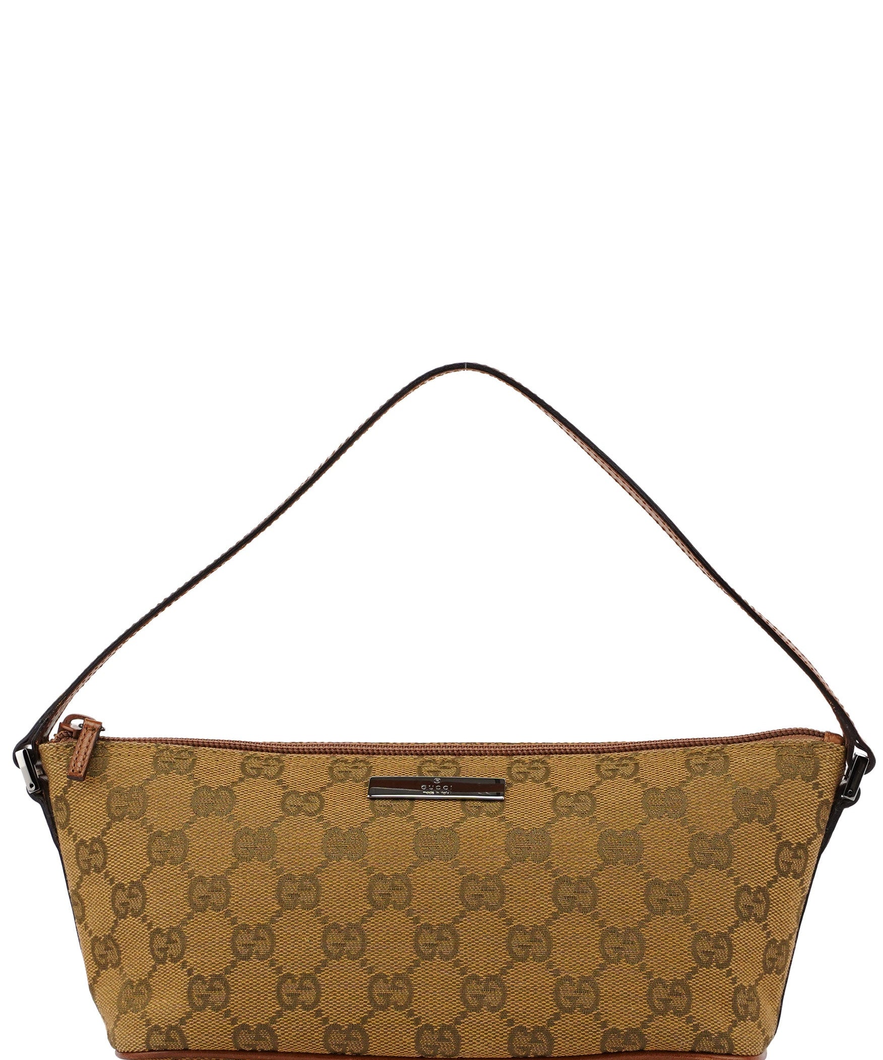 Gucci 07198 Light Brown GG Boat Pochette