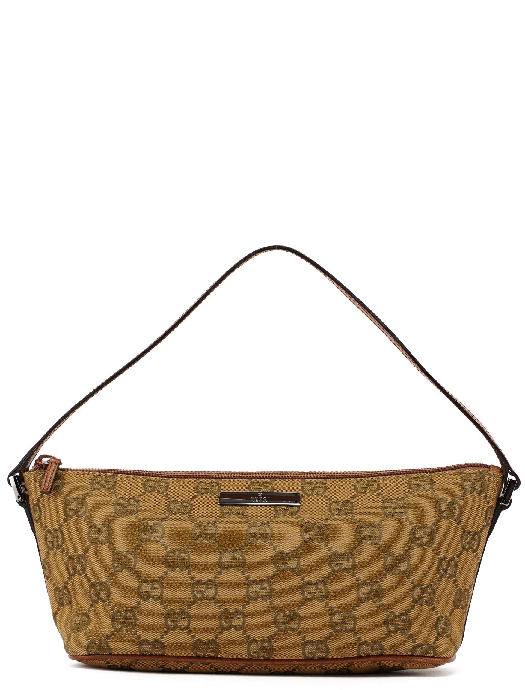 Gucci 07198 Light Brown GG Boat Pochette