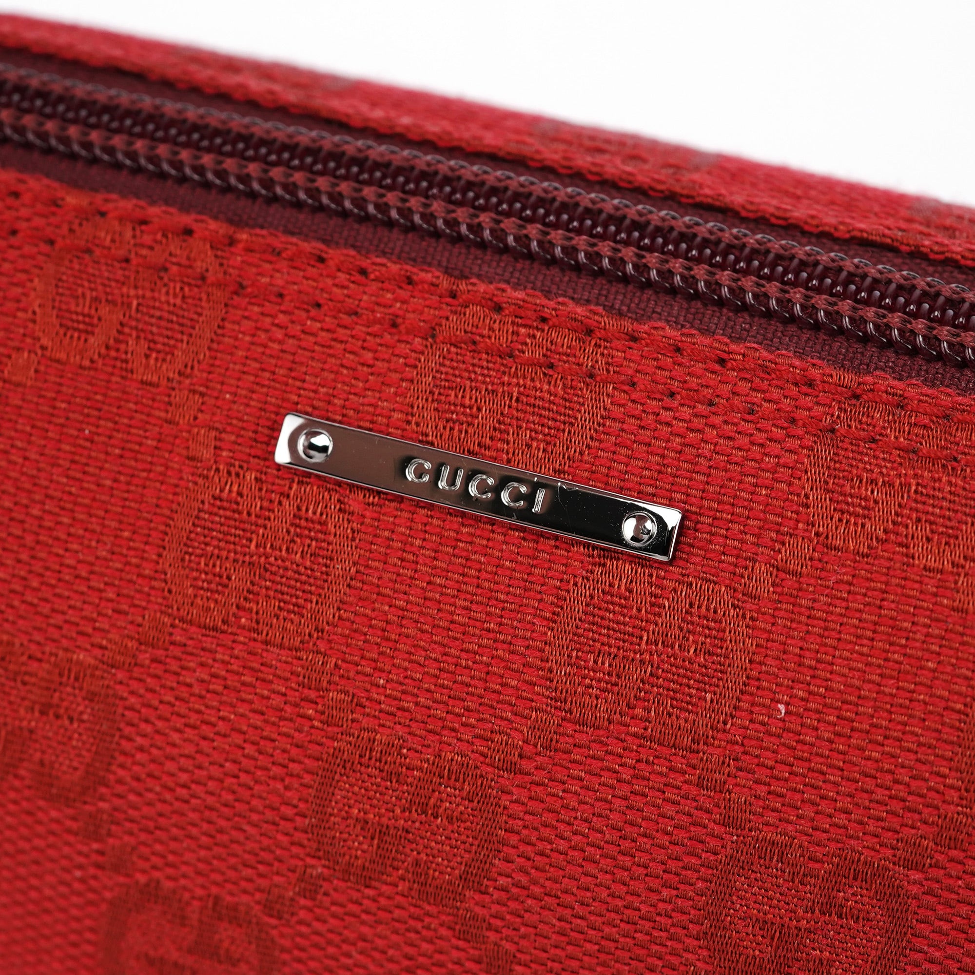 Gucci 07198 GG Boat Pochette en toile GG rouge