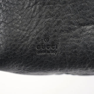 Gucci 101292 Black Leather Hobo Shoulder Bag