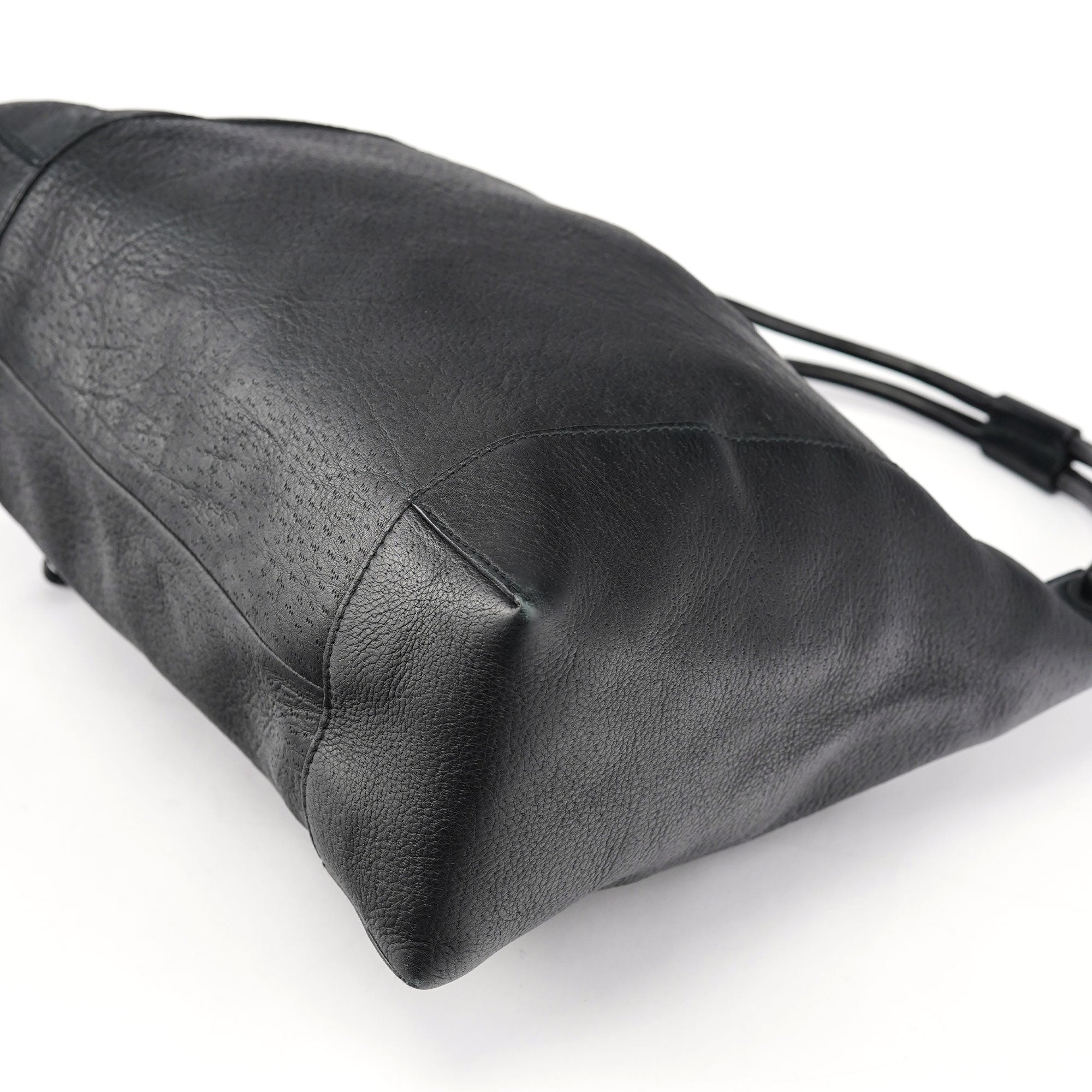 Gucci 101292 Black Leather Hobo Shoulder Bag
