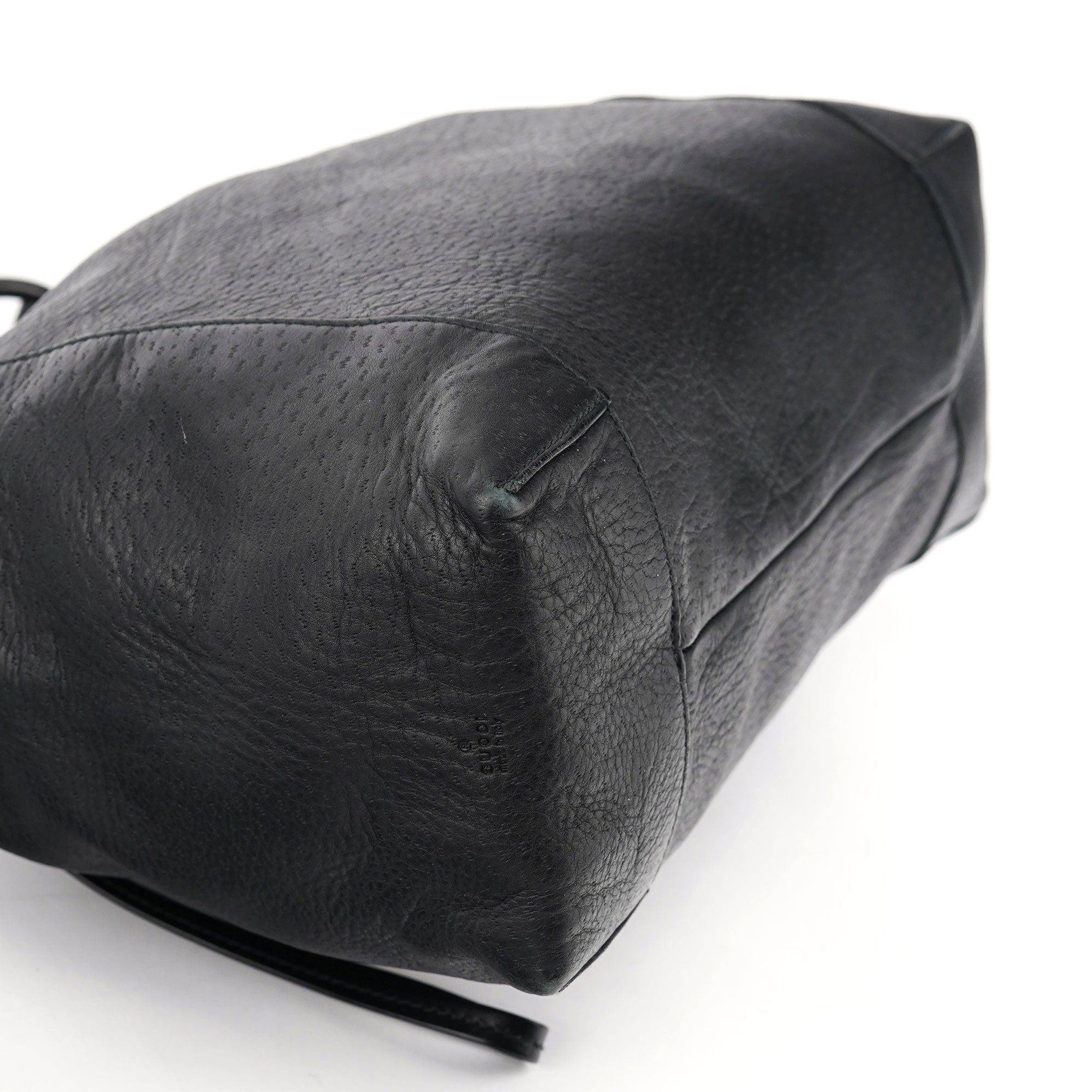 Gucci 101292 Black Leather Hobo Shoulder Bag