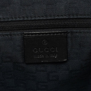 Gucci 101292 Black Leather Hobo Shoulder Bag