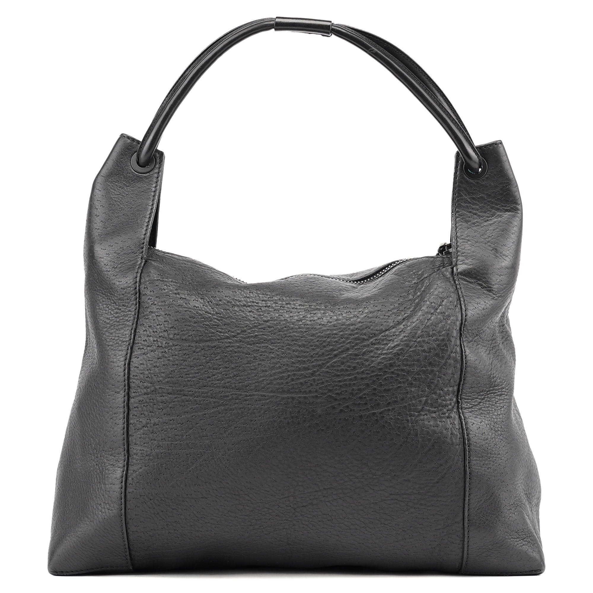 Gucci 101292 Black Leather Hobo Shoulder Bag