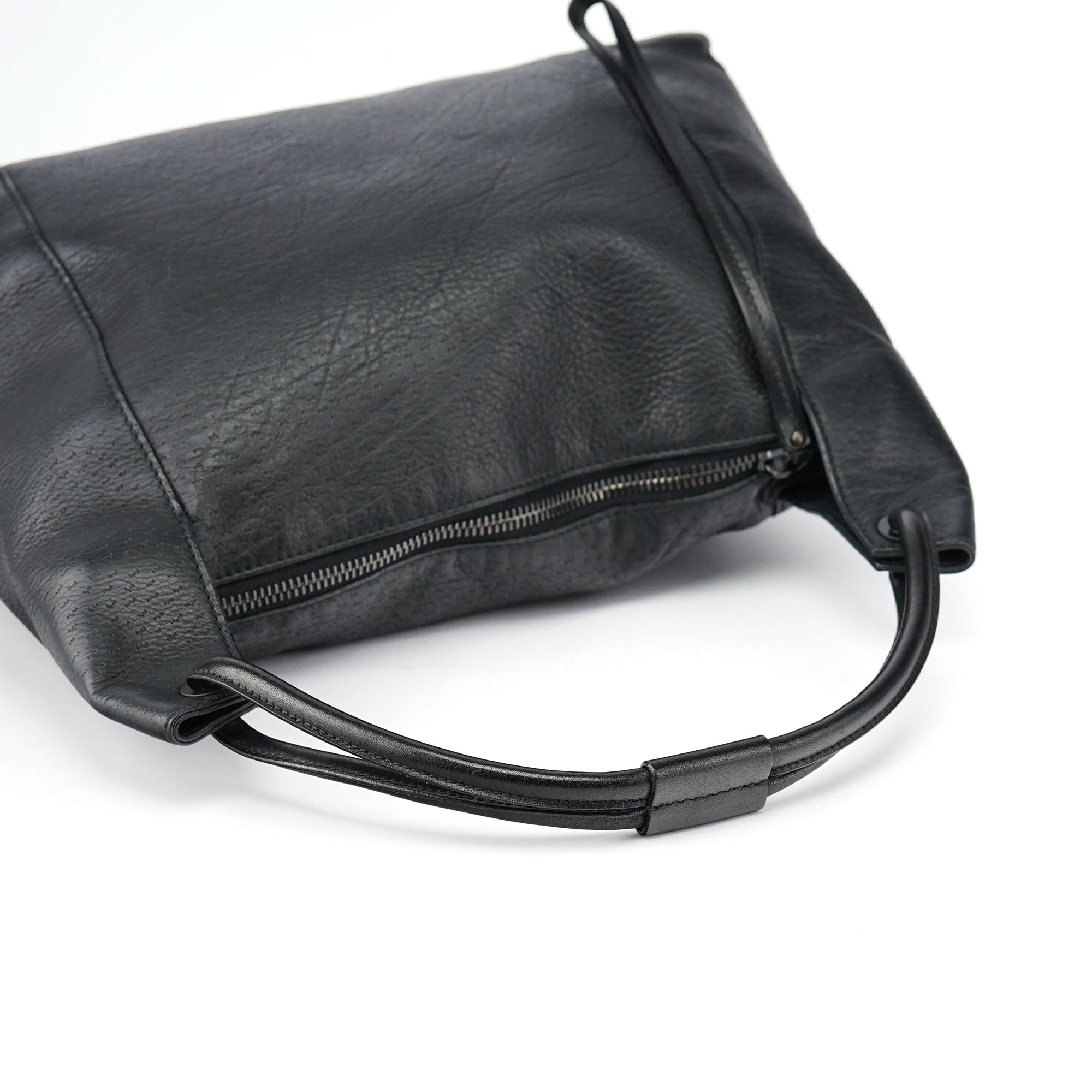 Gucci 101292 Black Leather Hobo Shoulder Bag