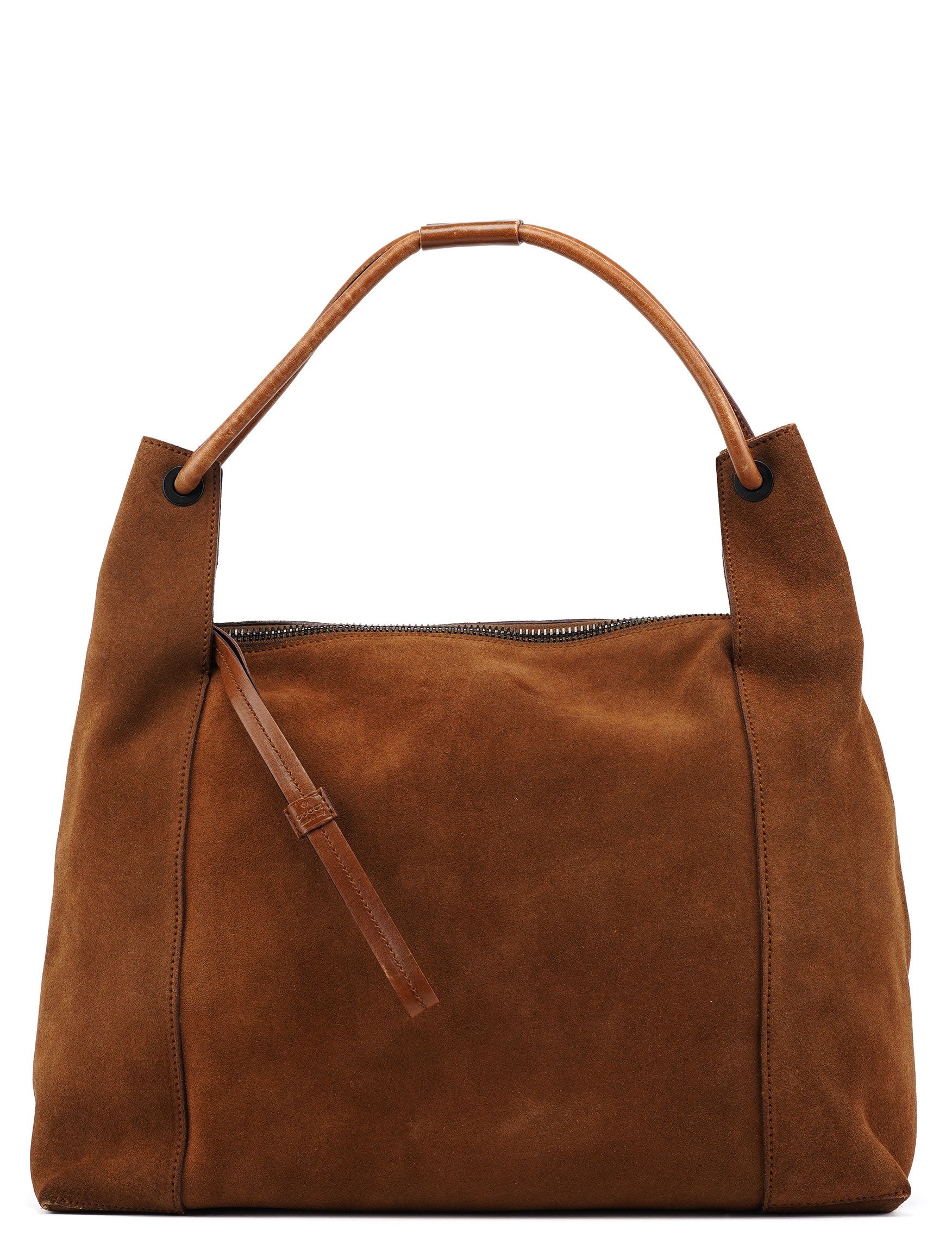 Gucci 101292 Brown Suede Hobo Shoulder Bag