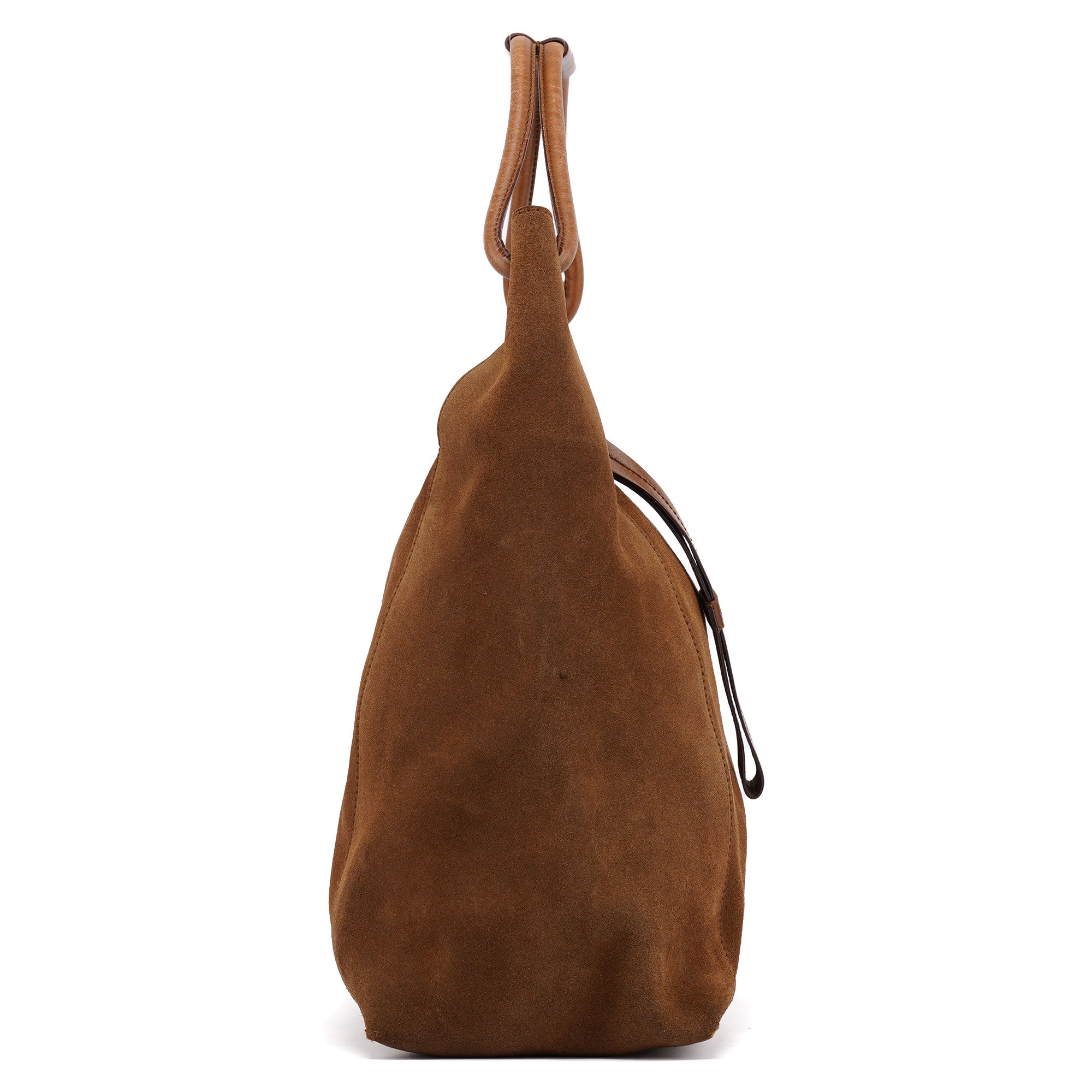 Gucci 101292 Brown Suede Hobo Shoulder Bag