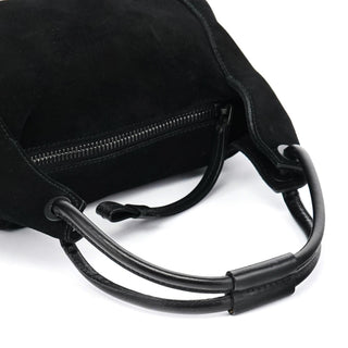 Gucci 101333 Black Suede Hobo Shoulder Bag