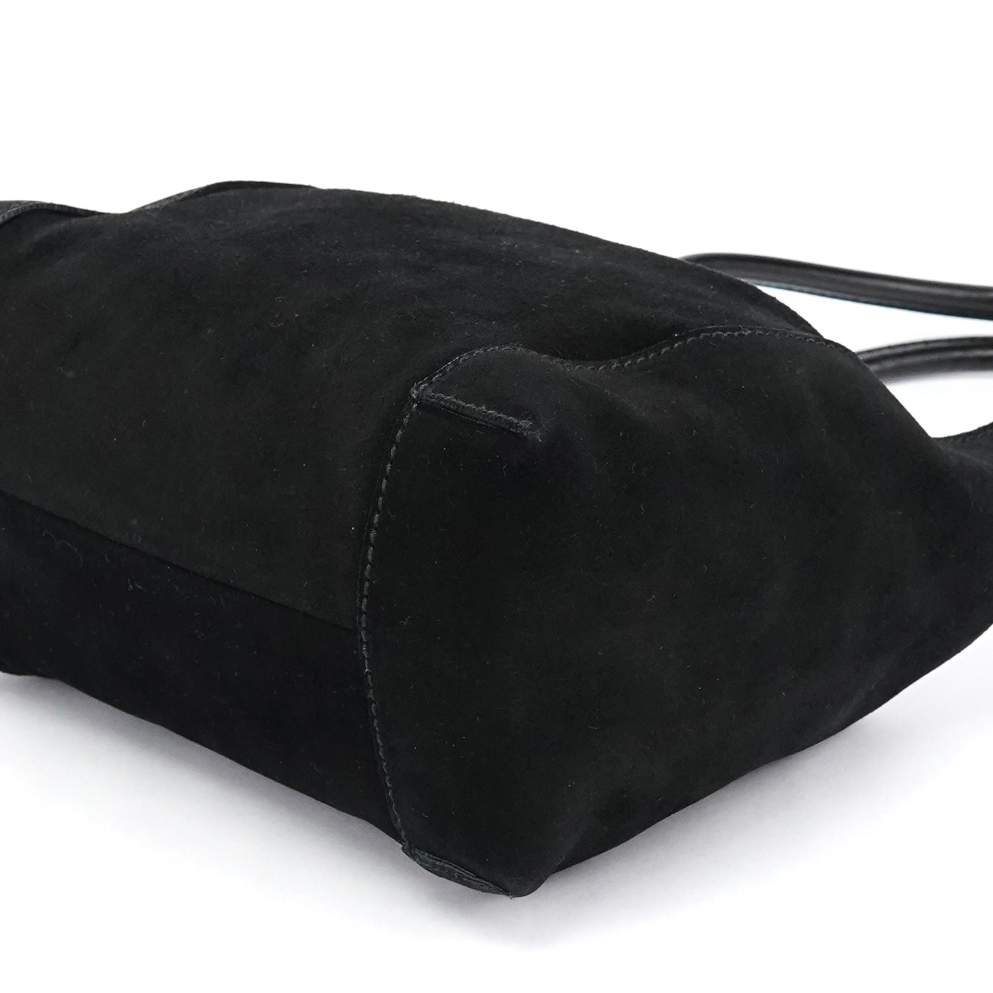 Gucci 101333 Black Suede Hobo Shoulder Bag