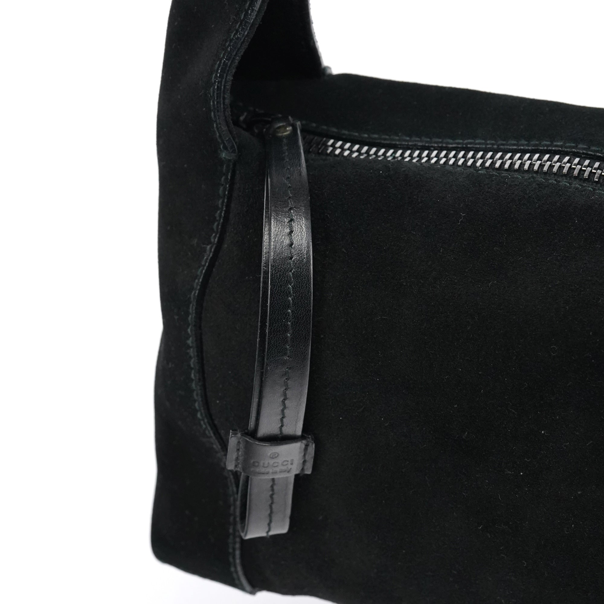 Gucci 101333 Black Suede Hobo Shoulder Bag