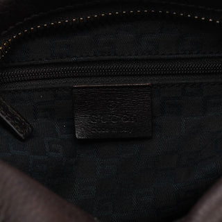 Gucci 101333 Brown Leather Hobo Shoulder Bag