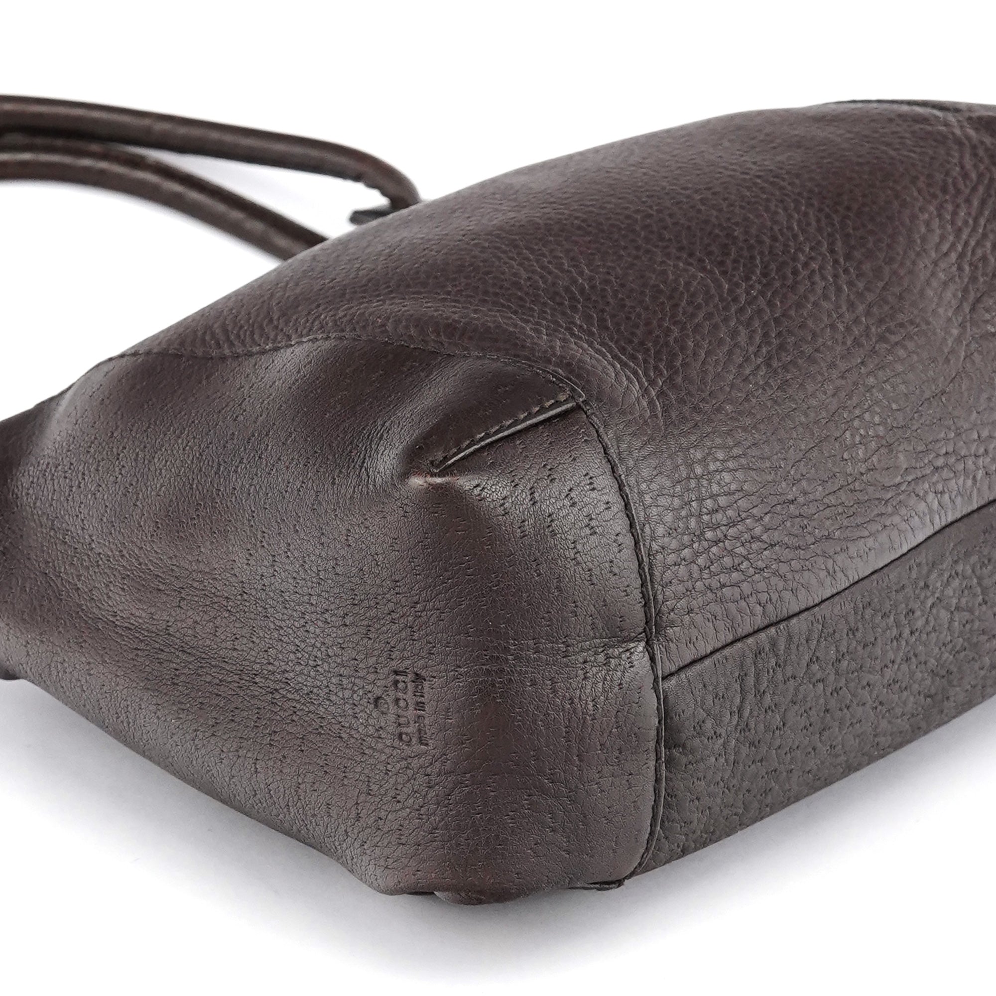 Gucci 101333 Brown Leather Hobo Shoulder Bag