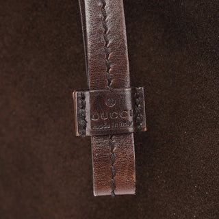 Gucci 101333 Brown Suede Hobo Shoulder Bag