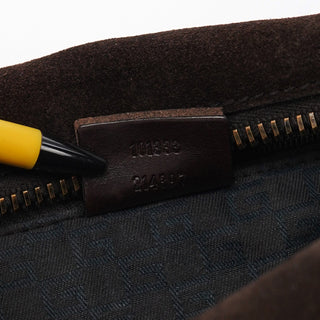 Gucci 101333 Brown Suede Hobo Shoulder Bag