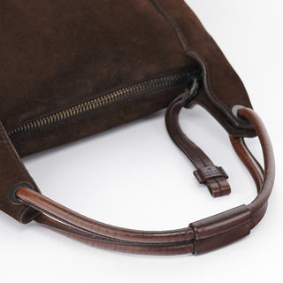 Gucci 101333 Brown Suede Hobo Shoulder Bag