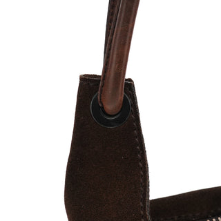 Gucci 101333 Brown Suede Hobo Shoulder Bag