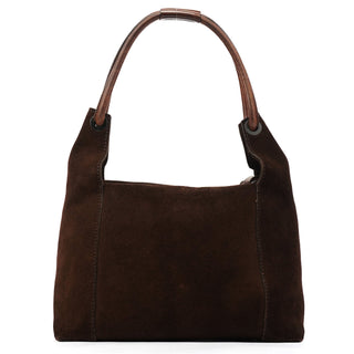 Gucci 101333 Brown Suede Hobo Shoulder Bag