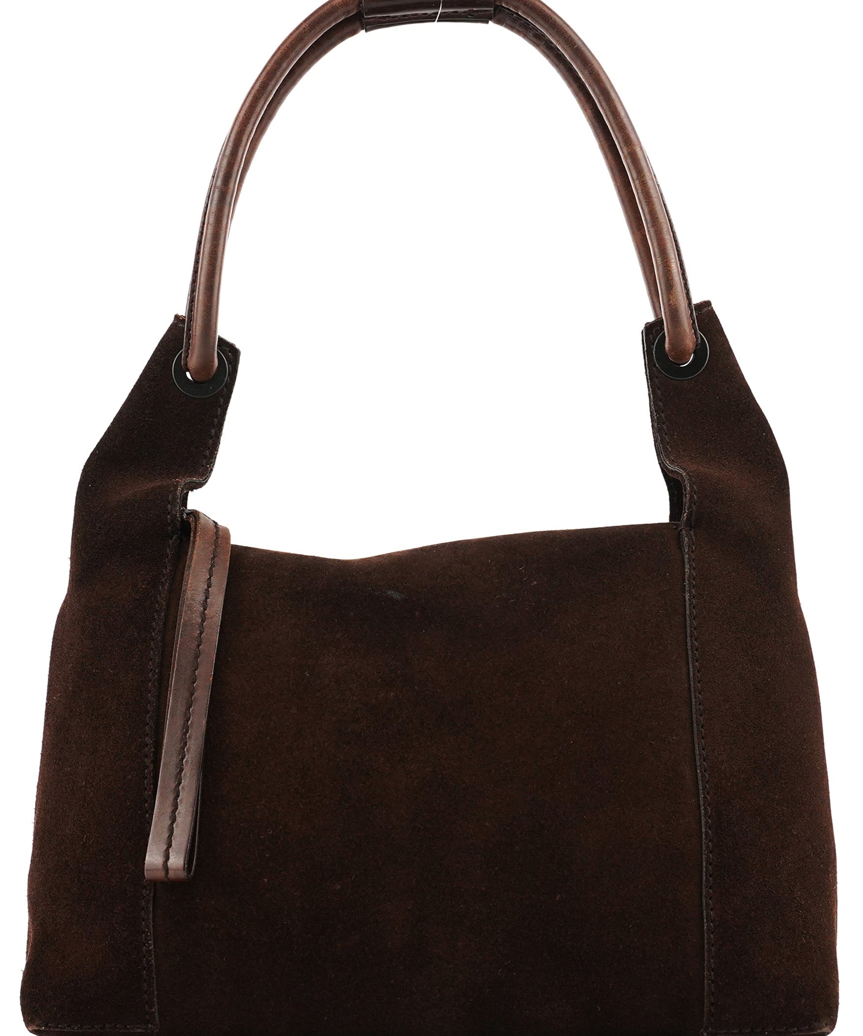Gucci 101333 Hobo Schultertasche aus braunem Veloursleder