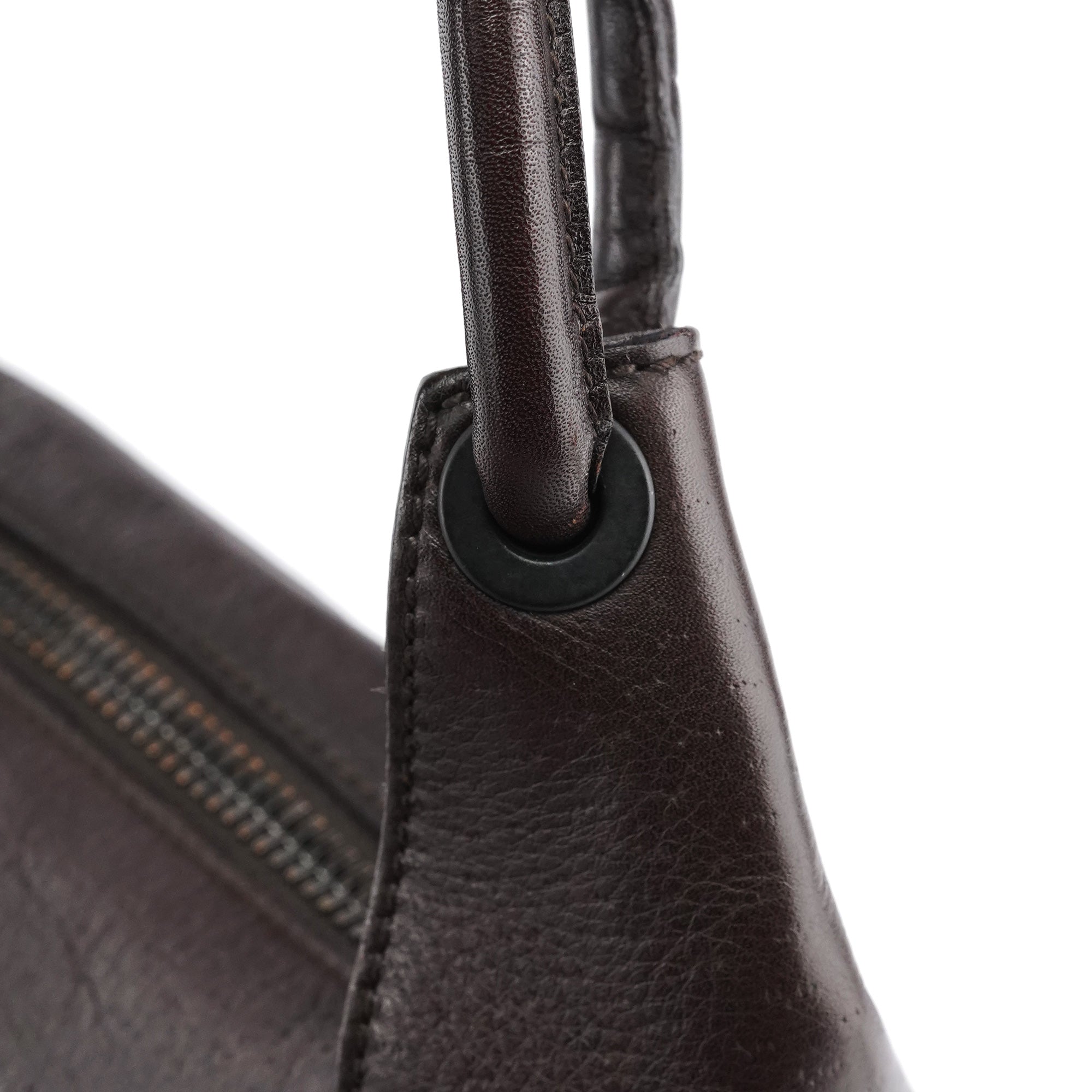 Gucci 101333 Sac porté épaule en cuir marron foncé