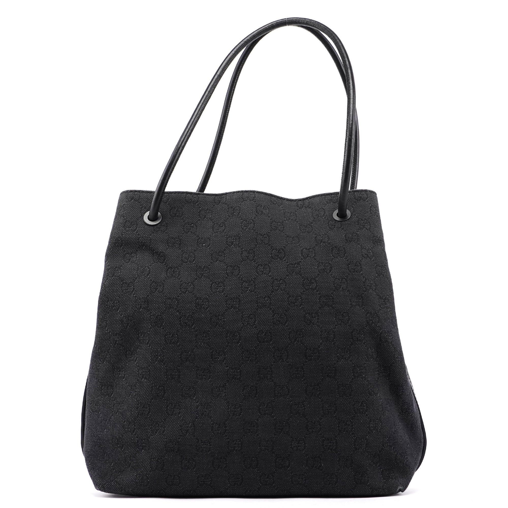 Gucci 101341 Anthracite GG Denim Shoulder Bag