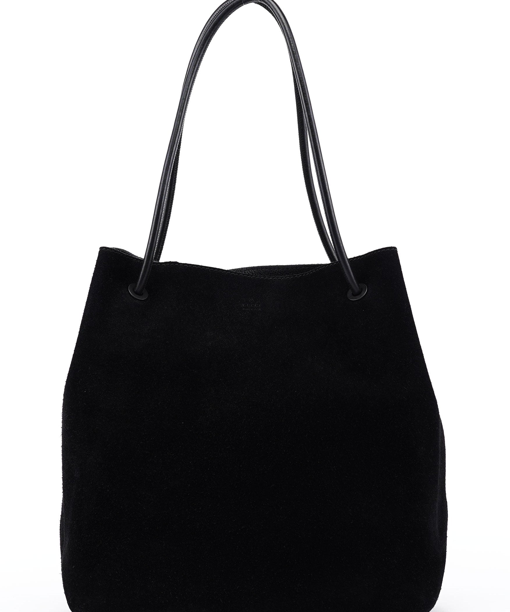 Gucci 101341 Black Suede Tote Bag