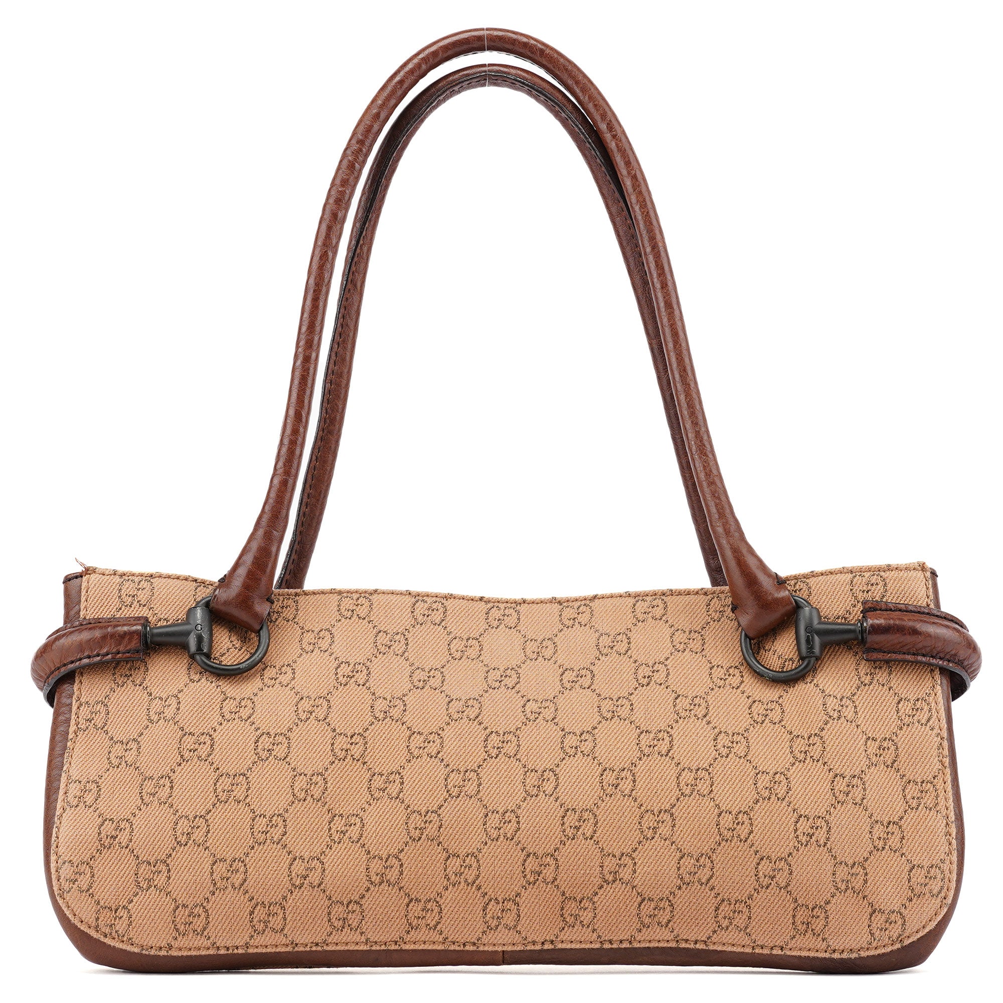 Gucci 101345 Beige GG Horsebit Tote Bag