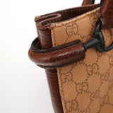 Gucci 101345 Beige GG Horsebit Tote Bag