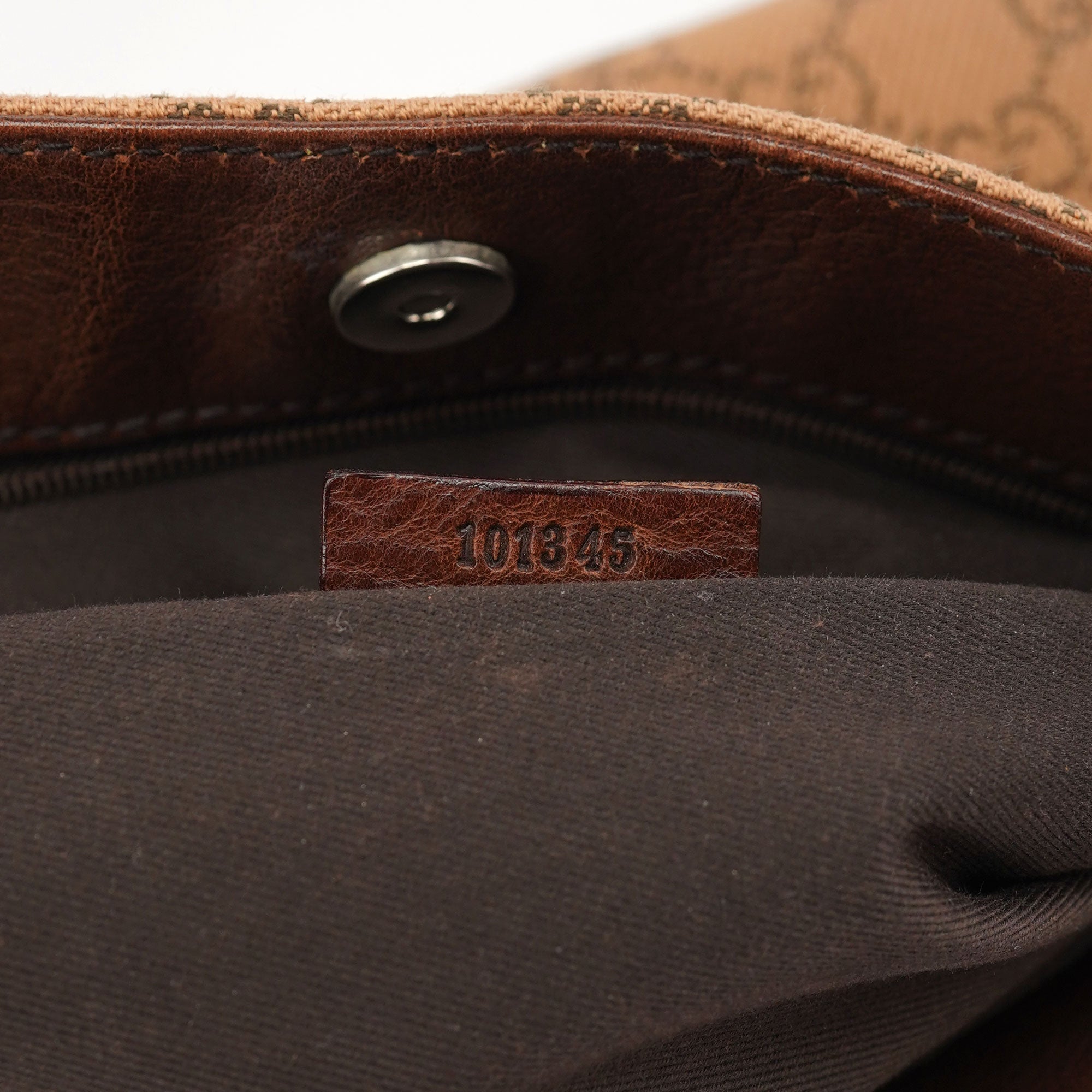 Gucci 101345 Beige GG Horsebit Tote Bag