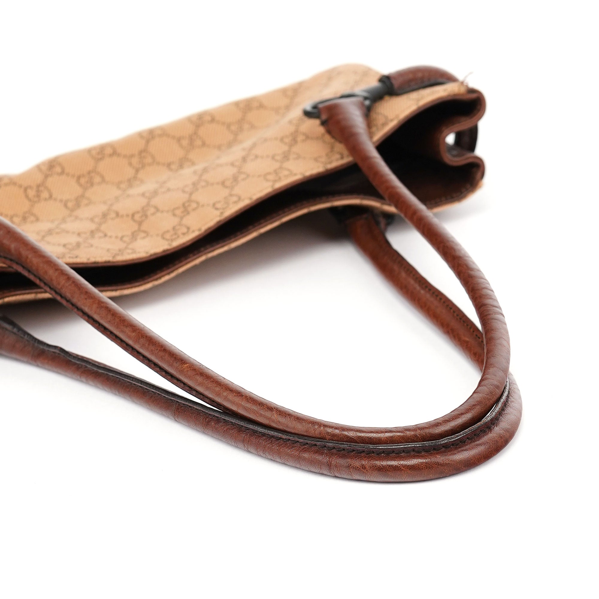 Gucci 101345 Beige GG Horsebit Tote Bag