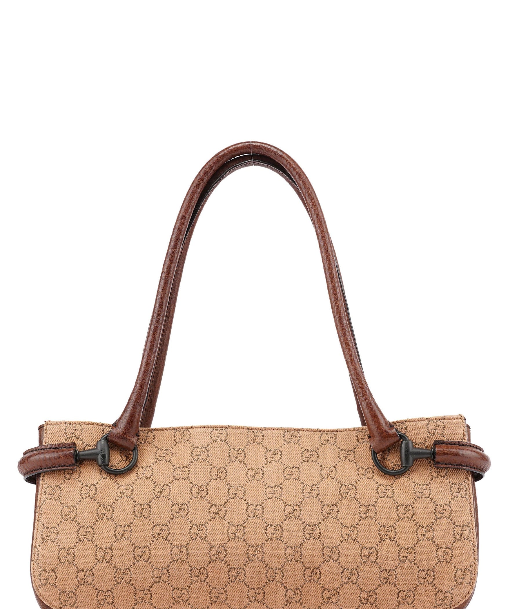 Gucci 101345 Beige GG Horsebit Tote Bag