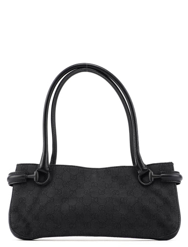 Gucci 101345 Black GG Horsebit Tote