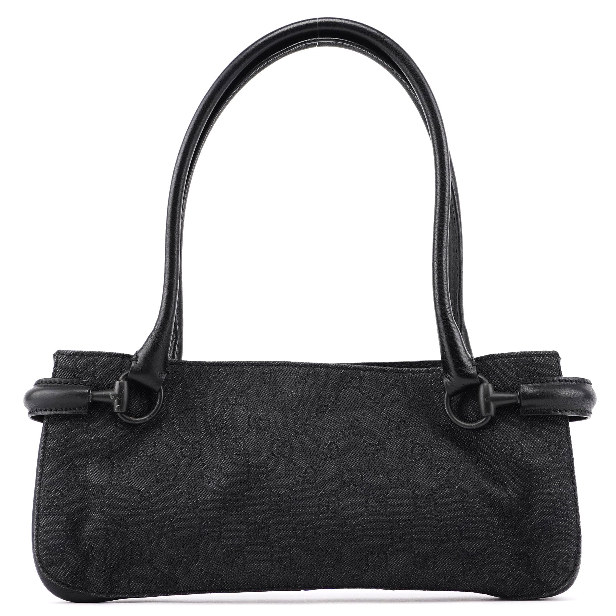 Gucci 101345 Black GG Horsebit Tote